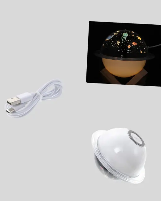 Projektör ışığı bulunan USB bağlantılı mini aromaterapi destekli hava nemlendirici