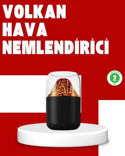 Volkanik Tasarımlı LED Işıklı Ultrasonik Nemlendirici