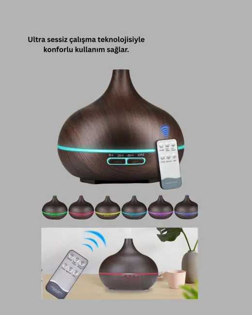 550ML Ultrasonik Hava Nemlendirici ve Aromaterapi Difüzörü