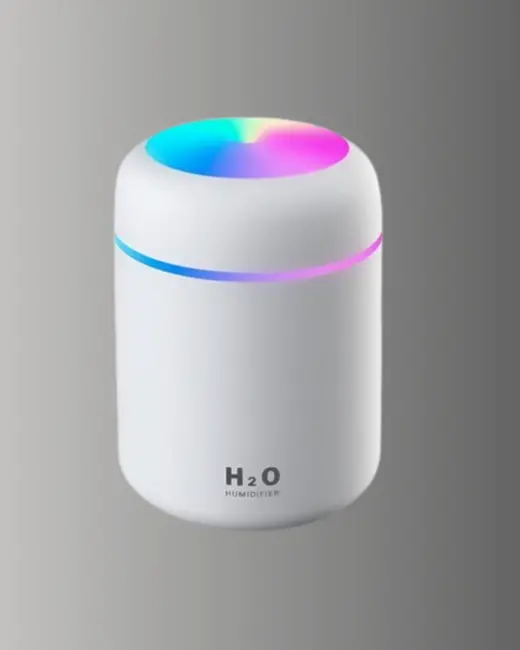 ABS Gövdeli 300ml USB Nemlendirici – Beyaz Gri Pembe Renk