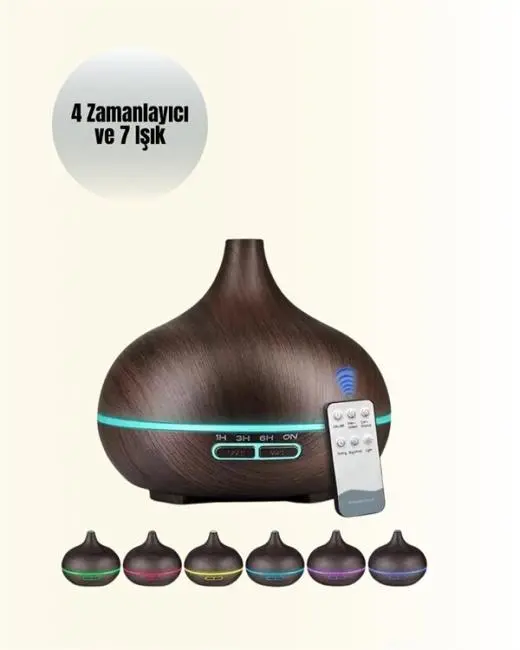 550 ml Kapasiteli Ultrasonik Difüzör – Yağsız Nemlendirici Kullanımıyla Uyumlu