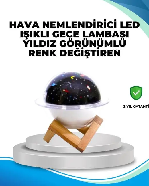 USB bağlantılı projektör ışıklı taşınabilir mini hava nemlendirici ve aroma difüzörü