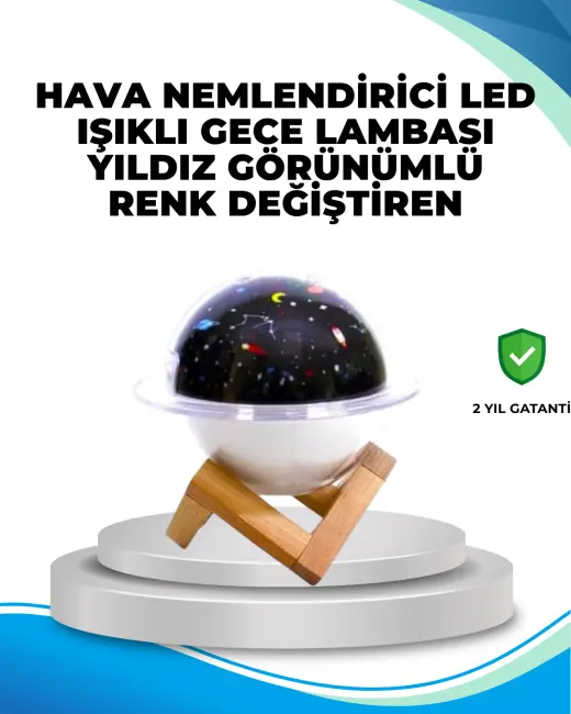 USB bağlantılı projektör ışıklı taşınabilir mini hava nemlendirici ve aroma difüzörü