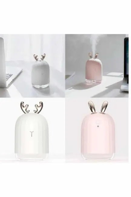 Aromaterapi Hava Nemlendirici Dekoratif USB Şarjlı Tavşan Nemlendirici