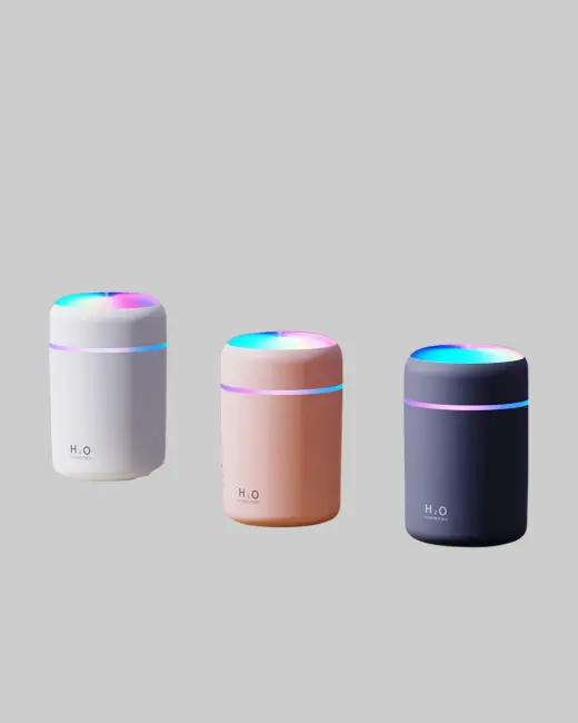 Taşınabilir USB Mini Nemlendirici – LED Aydınlatmalı Çift Püskürtme Modu