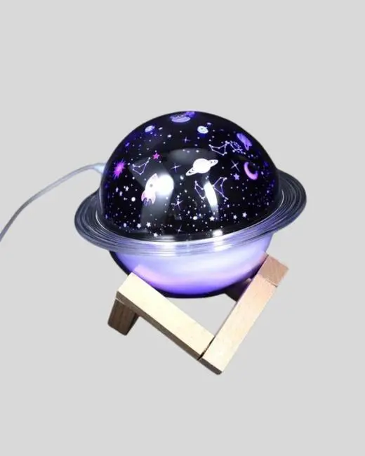 USB Projeksiyon Gece Lambası ve Hava Nemlendirici – Aromaterapi Destekli Taşınabilir Mini