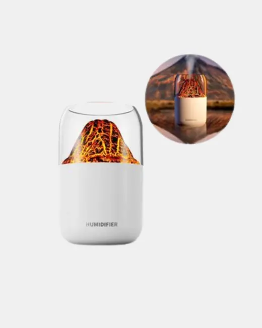 Alev Efektli Ultrasonik Uçucu Yağ Difüzörü 280ml Su Tanklı ve Sessiz Çalışma Özellikli