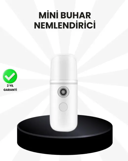 Kablosuz Şarjlı Mini Buhar Nemlendirici – Cilt ve Ortam İçin Taşınabilir Akıllı Cihaz