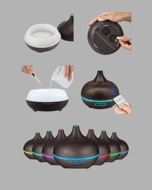 BN01 Uçucu Yağ Uyumlu Renkli LED Işıklı Nemlendirici