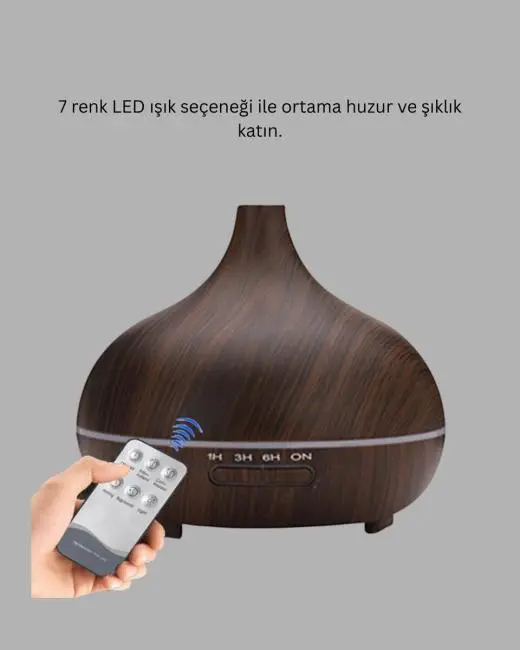 BN01 Uçucu Yağ Uyumlu Renkli LED Işıklı Nemlendirici