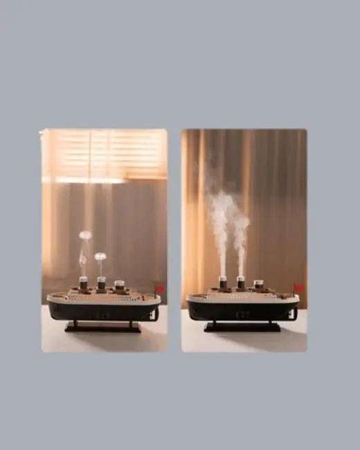 Ultra Sessiz Titanik Gemi LED Işıklı Aroma Difüzörü Oda Nemlendirici