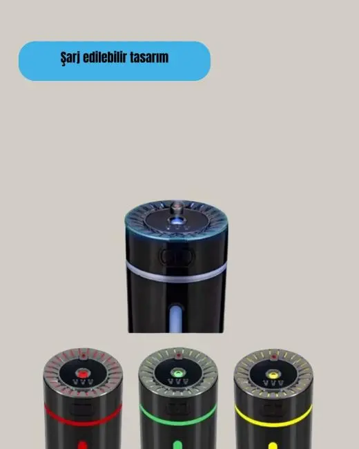 USB Bağlantılı LED’li Hava Nemlendirici Aromaterapi Buhar Difüzörü
