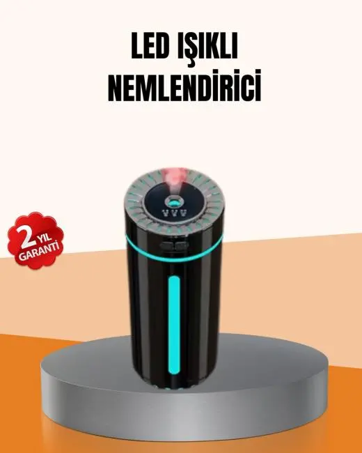 Ultrasonik Nemlendirici LED Işıklı Aromaterapi Difüzör Sessiz Çalışma
