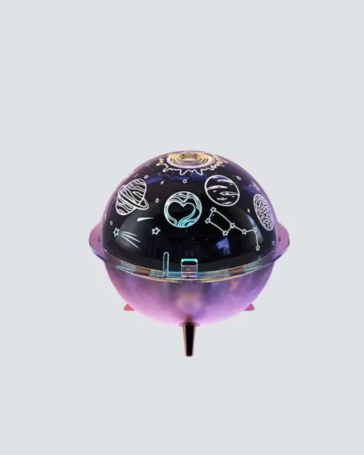 Uzay Temalı Projeksiyonlu Nemlendirici USB Güçlü Gece Lambası