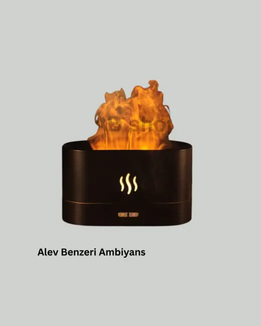 Kumandalı Alev Görünümlü LED Hava Nemlendirici Buhar Makinesi