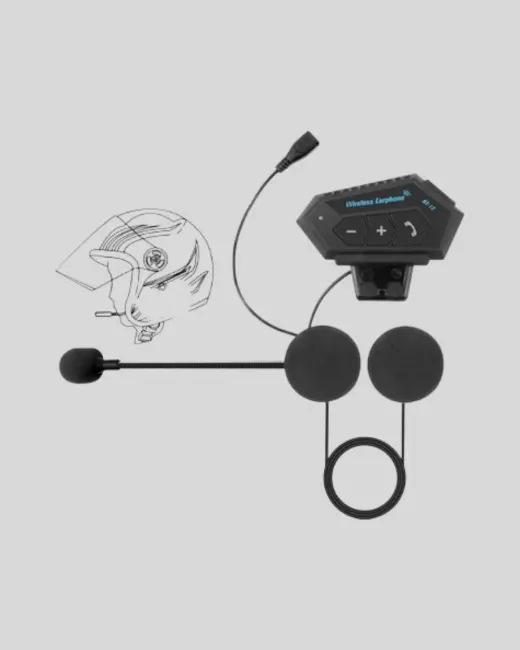 BT22 Kablosuz Kask Kulaklığı – Bluetooth 5.0 Intercom Su Geçirmez ve Uzun Ömürlü Batarya