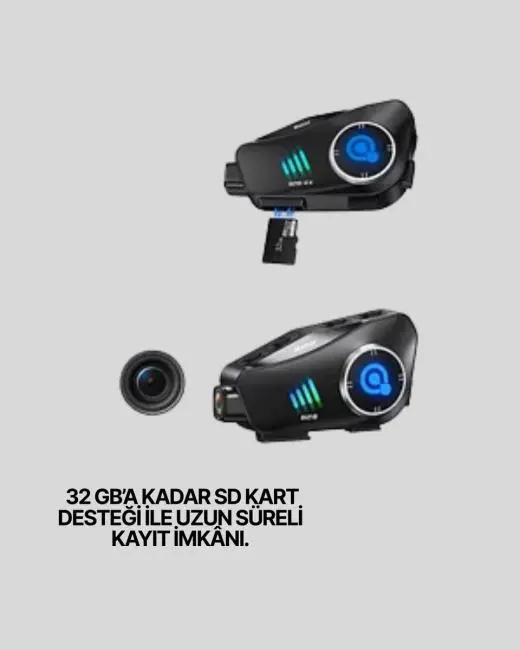 Q28 Kask Kulaklık 1080P HD Kamera – Bluetooth 5.3 Su Geçirmez Gürültü Azaltma