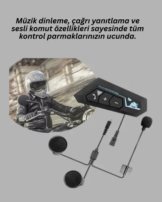 BT22 Kask Bluetooth Kulaklık Su Geçirmez Motosiklet İletişim Sistemi