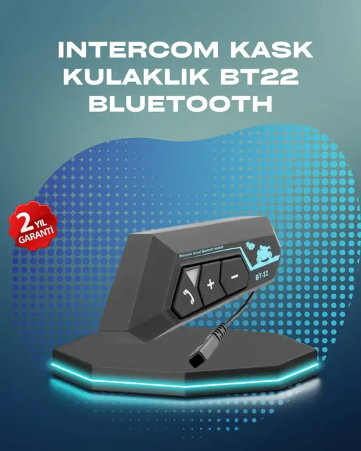 BT22 Kask Bluetooth Kulaklık Su Geçirmez Motosiklet İletişim Sistemi