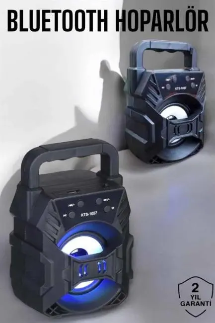 Taşınabilir Bluetooth Hoparlör Led Işıklı Uzun Pil Ömrü
