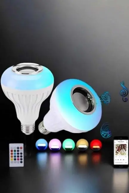 Kablosuz Bluetooth Hoparlör Led Lamba