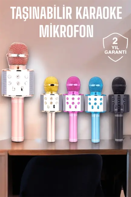 Taşınabilir Bluetooth Karaoke Mikrofon: Hafıza Kart Girişli Etkileyici Performans