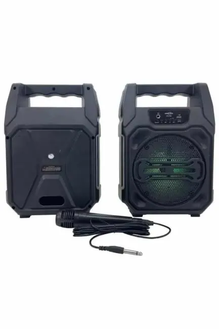 Karaoke Mikrofonlu Fm Radyolu Bluetooth Hoparlör Yüksek Ses Kaliteli