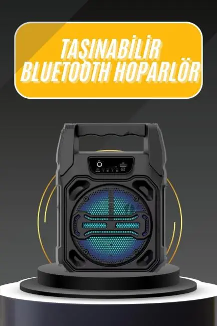 Karaoke Mikrofonlu Fm Radyolu Bluetooth Hoparlör Yüksek Ses Kaliteli