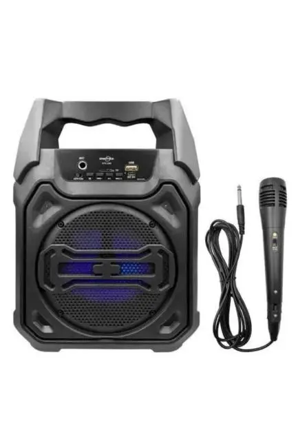 Karaoke Mikrofonlu Fm Radyolu Bluetooth Hoparlör Yüksek Ses Kaliteli