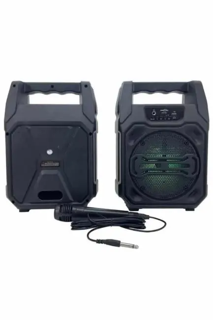 Karaoke Mikrofonlu Fm Radyolu Bluetooth Hoparlör Yüksek Ses Kaliteli