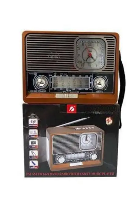 Nostaljik Vintage Radyo Taşınabilir Bluetooth Bağlantılı Hoparlör Radyo