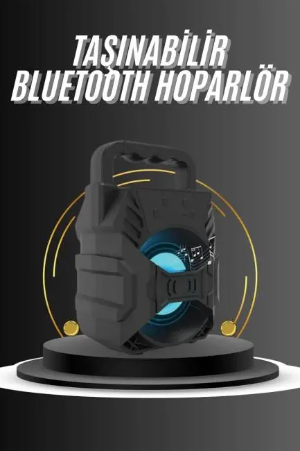 Kablosuz Bluetooth Hoparlör Ses Bombası RGB Işıklı Taşınabilir Yüksek Ses Kaliteli