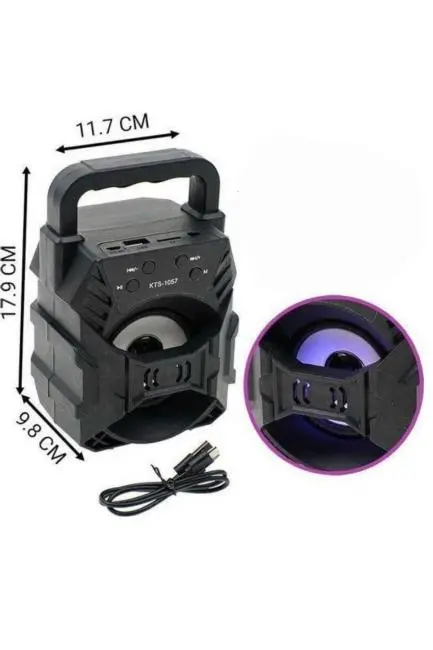 Işıklı Bluetooth Hoparlör Ses Bombası Taşınabilir Yüksek Ses Kaliteli Radyo Özelliği