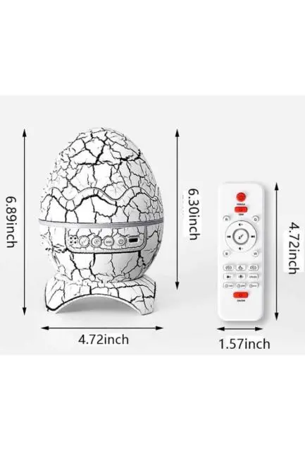 Yumurta Şeklinde Su Dalgalı Bluetooth Speaker Lamba Renkli Şarjlı