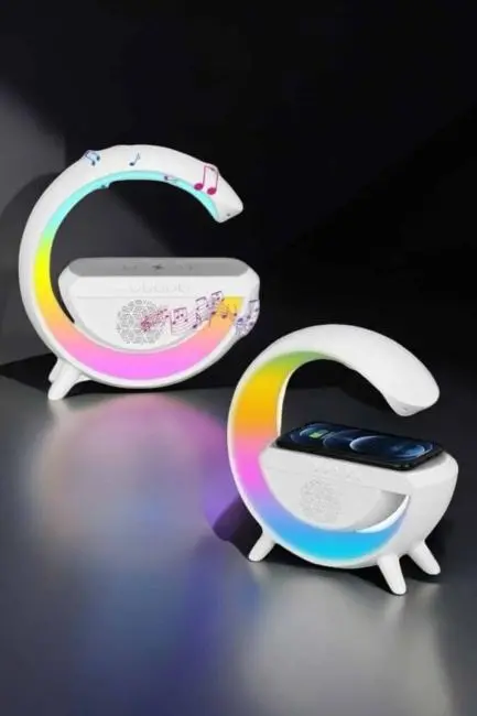 Android Uyumlu Akıllı Bluetooth Hoparlör Kablosuz Şarj Cihazı Standı