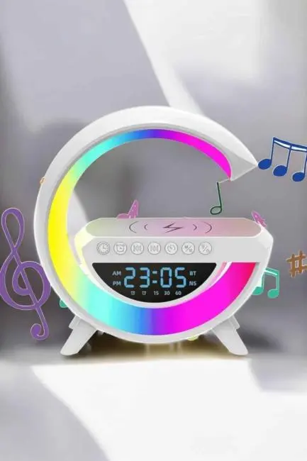 Android Uyumlu Akıllı Bluetooth Hoparlör Kablosuz Şarj Cihazı Standı