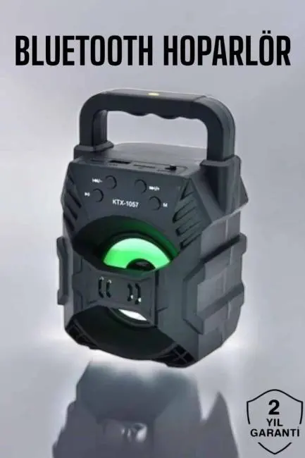 Işıklı Bluetooth Hoparlör Müzik ve Renkli Işık Taşınabiilir