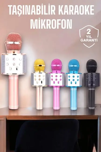 Taşınabilir Bluetooth Karaoke Mikrofon: Hafıza Kart Girişli Etkileyici Performans