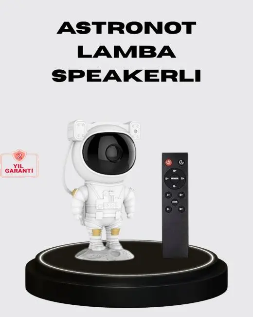 8 Efektli Astronot Galaxy Projektör Uzaktan Kumandalı LED Gece Lambası