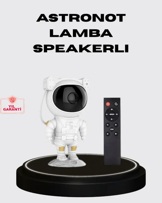 8 Efektli Astronot Galaxy Projektör Uzaktan Kumandalı LED Gece Lambası