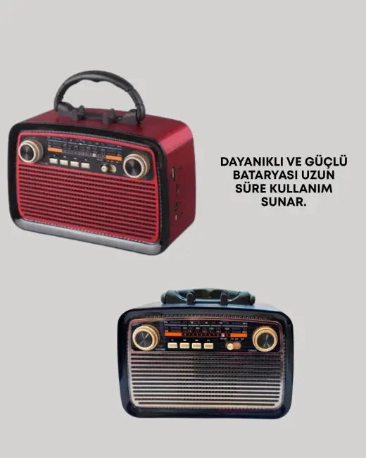 Kablosuz Bluetooth Hoparlör – Yüksek Ses Kalitesi Uzun Pil Ömrü FM ve AM Radyo Fonksiyonu