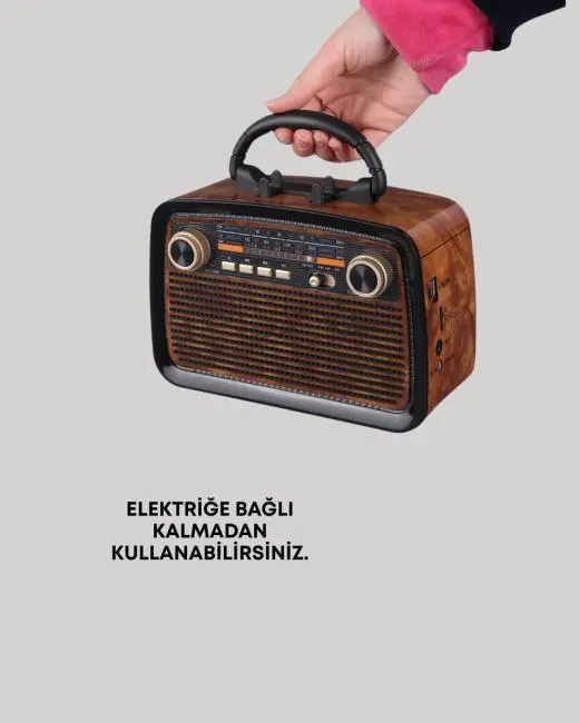 Bluetooth Bağlantılı Taşınabilir Hoparlör – FM/AM Radyo Özellikli Şarj Edilebilir Batarya 1 kg