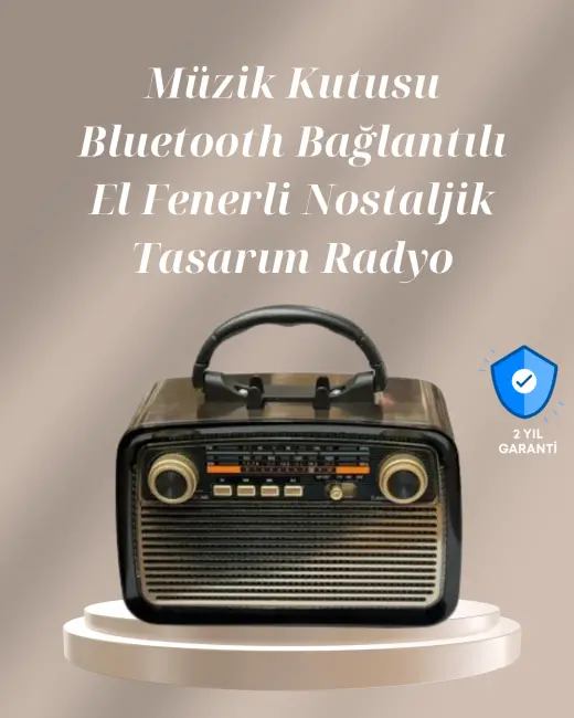Bluetooth Bağlantılı Taşınabilir Hoparlör – FM/AM Radyo Özellikli Şarj Edilebilir Batarya 1 kg