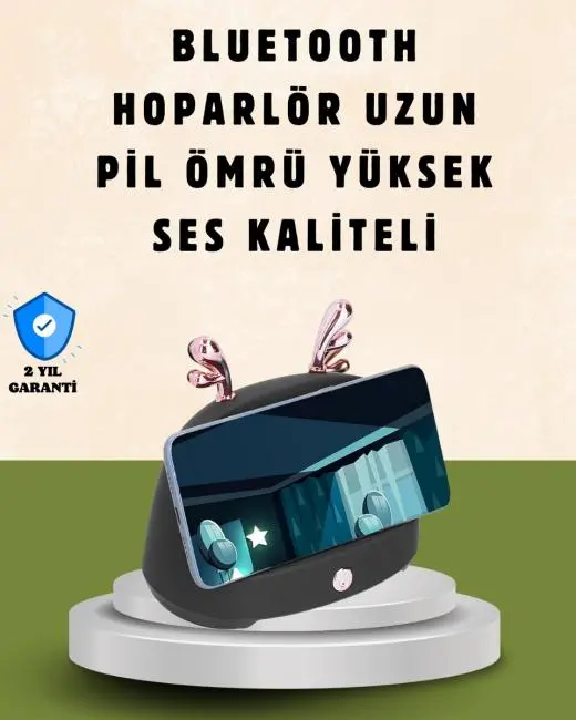 Kablosuz İndüksiyonlu Telefon Tutucu & Hoparlör – Net Ses Kolay Kullanım