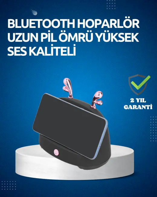 Akıllı Kablosuz Telefon Tutucu ve Stereo Hoparlör – Kolay Kullanım ve Yüksek Ses Kalitesi