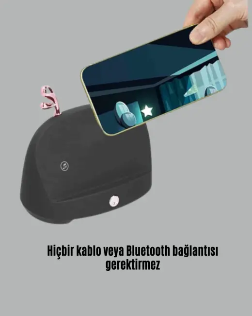 Taşınabilir Kablosuz Telefon Tutucu ve Bluetooth Hoparlör – Kompakt Tasarım Üstün Ses