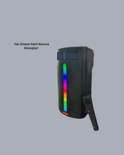 Kablosuz RGB Işıklı Bluetooth Hoparlör | Ev Parti ve Açık Hava Kullanımı
