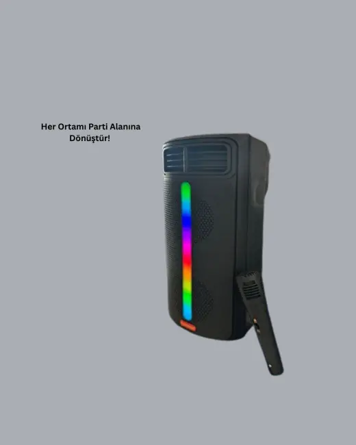 Kablosuz RGB Işıklı Bluetooth Hoparlör | Ev Parti ve Açık Hava Kullanımı