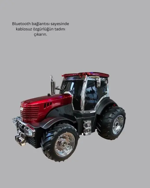 Traktör Tasarımlı Bluetooth Hoparlör USB TF AUX FM Radyo