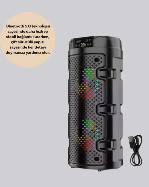 Uzun Pil Ömrü Sunan Kablosuz Bluetooth Hoparlör